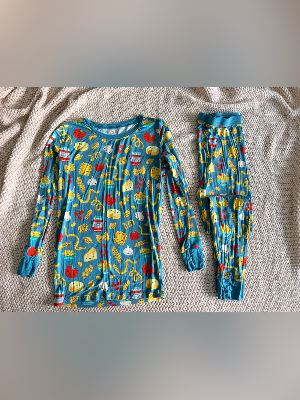 Little Sleepies Pasta Bamboo Pajama Set 12/14